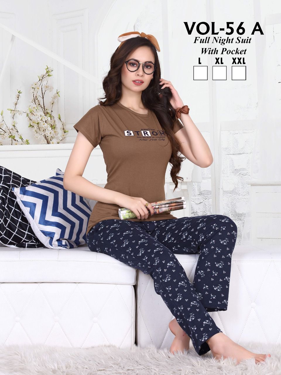 Ft New 56 A Shinker Night Suit Cotton Wholesale Night Suit Collection